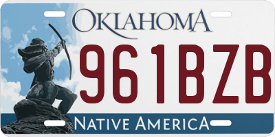 OK license plate 961BZB