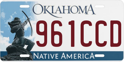 OK license plate 961CCD