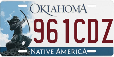 OK license plate 961CDZ