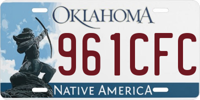 OK license plate 961CFC