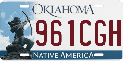 OK license plate 961CGH