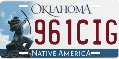 OK license plate 961CIG