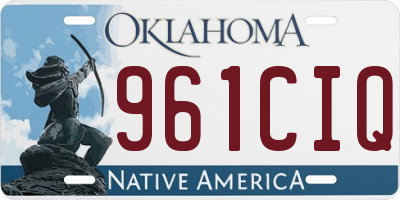 OK license plate 961CIQ