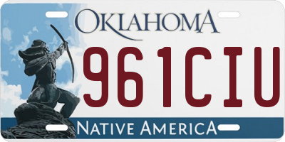 OK license plate 961CIU