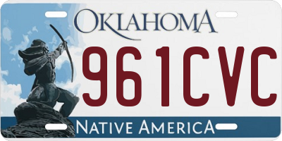 OK license plate 961CVC