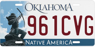 OK license plate 961CVG