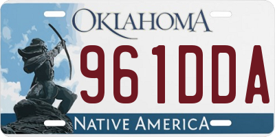 OK license plate 961DDA