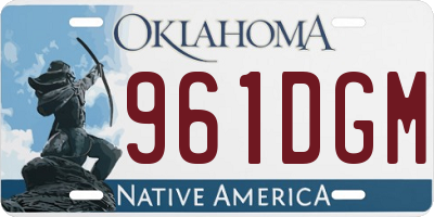 OK license plate 961DGM