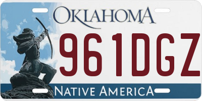 OK license plate 961DGZ
