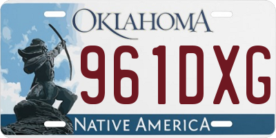 OK license plate 961DXG