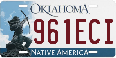 OK license plate 961ECI