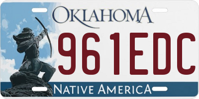 OK license plate 961EDC