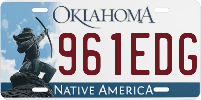 OK license plate 961EDG