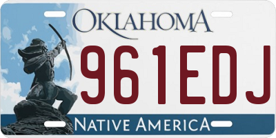 OK license plate 961EDJ