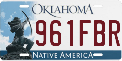OK license plate 961FBR