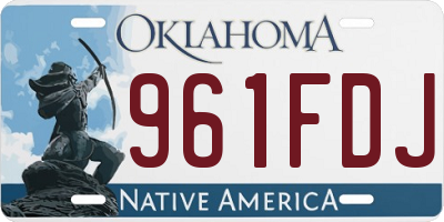 OK license plate 961FDJ