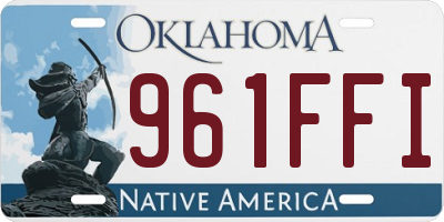 OK license plate 961FFI