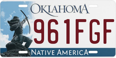 OK license plate 961FGF