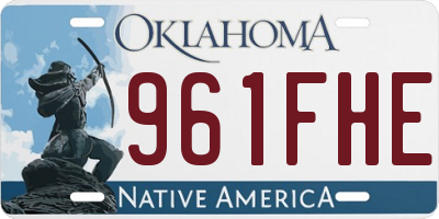 OK license plate 961FHE