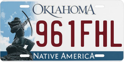 OK license plate 961FHL