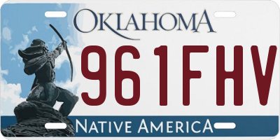 OK license plate 961FHV