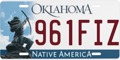 OK license plate 961FIZ
