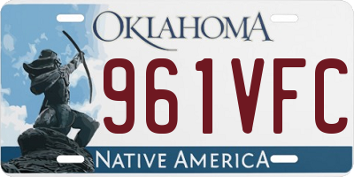 OK license plate 961VFC