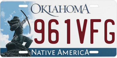 OK license plate 961VFG