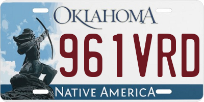 OK license plate 961VRD