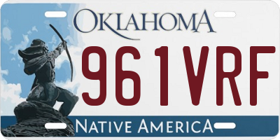 OK license plate 961VRF
