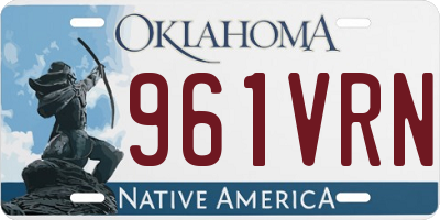 OK license plate 961VRN