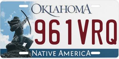 OK license plate 961VRQ