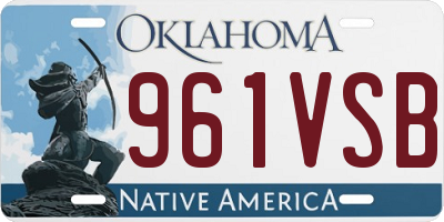 OK license plate 961VSB