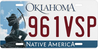 OK license plate 961VSP