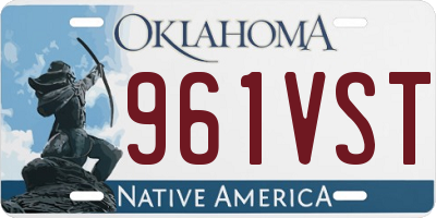 OK license plate 961VST