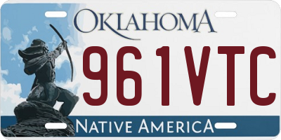 OK license plate 961VTC