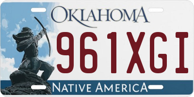 OK license plate 961XGI