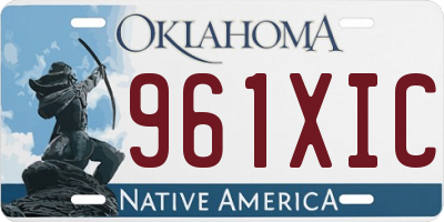 OK license plate 961XIC