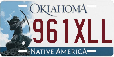 OK license plate 961XLL