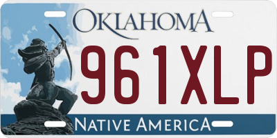 OK license plate 961XLP