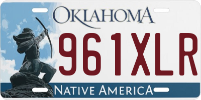 OK license plate 961XLR