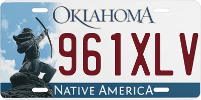 OK license plate 961XLV