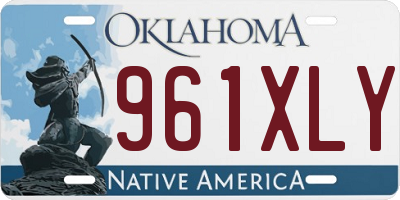 OK license plate 961XLY