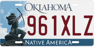 OK license plate 961XLZ