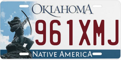 OK license plate 961XMJ