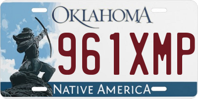 OK license plate 961XMP