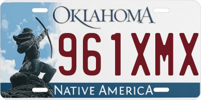 OK license plate 961XMX
