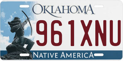 OK license plate 961XNU