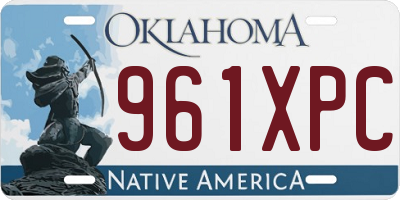 OK license plate 961XPC