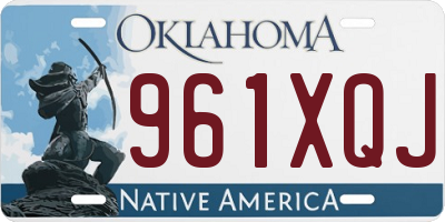 OK license plate 961XQJ